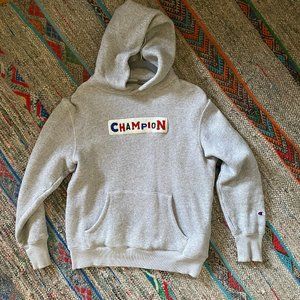 Champion Gray Hooded Sweatshirt - ASIA exclusive - Size Small